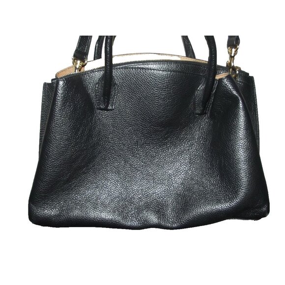 IACUCCI Purse Black Pebbled Leather Luxury Italian Crossbody Tote Satchel Italy - Picture 1 of 13